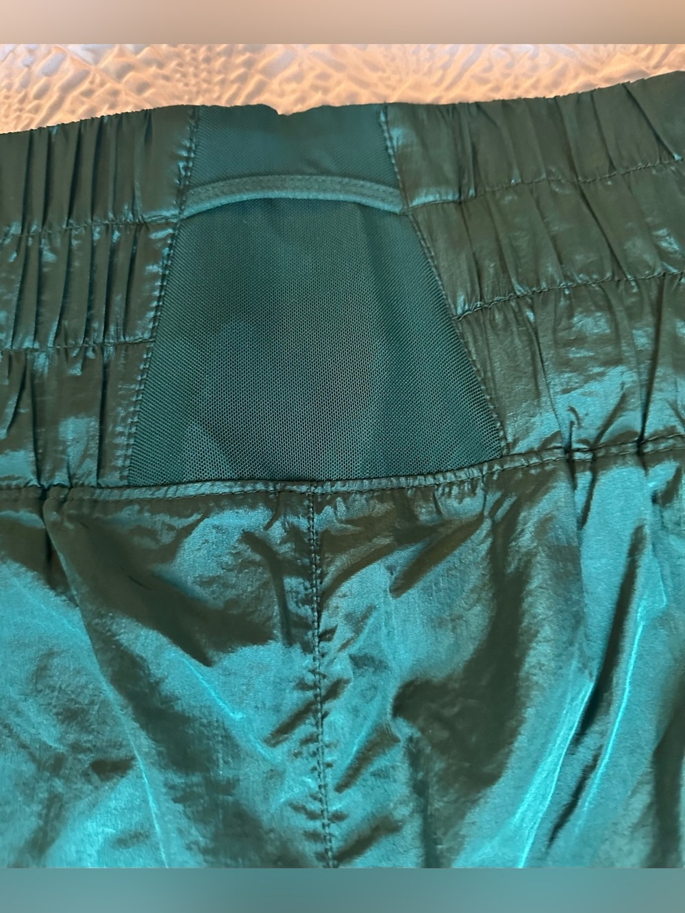 FP Movement by Free People Deep Green Smocked Waist Athletic Shorts - Picture 9 of 12